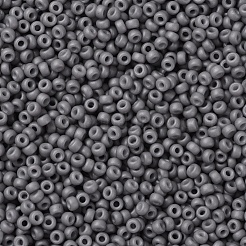MIYUKIラウンドロカイユビーズ  日本製シードビーズ  11/0  （rr2317)マットオペークグレー  2x1.3mm  穴：0.8mm  約1100PCS /ボトル  10 G /ボトル&nbsp;SEED-JP0008-RR2317