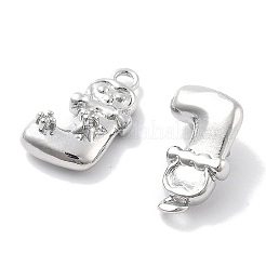Brass Micro Pave Cubic Zirconia Charms&nbsp;KK-M102-01P