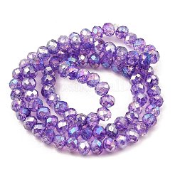 Spray Painted Imitation Jade Glass Beads Strands&nbsp;GLAA-P058-01B-04