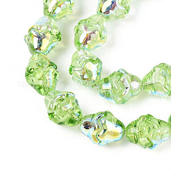 Electroplate Transparent Glass Beads Strands&nbsp;EGLA-N020-03C