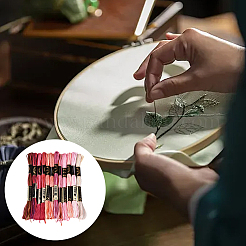 6層ポリエステル刺繍フロス  クロスステッチの糸  セグメント染めグラデーションカラー/クリスマス/秋カラーシリーズ  カラフル  0.5~1mm  約8.75ヤード（8m）/バンドル  12束/セット&nbsp;OCOR-WH20074-15H