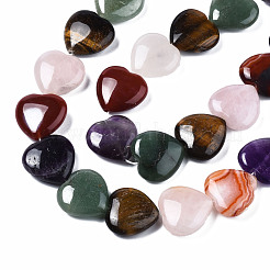 Natural Green Aventurine & Rose Quartz & Red Agate & Tiger Eye & Amethyst Beads Strands&nbsp;X-G-S364-096
