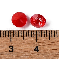 ガラスラインストーンカボション  後ろ向き  多面カット  フラットラウンド  ライトシャム  6x4~4.5mm&nbsp;RGLA-A026-01A-227DE