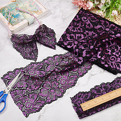 Polyester Lace Flower Fabric&nbsp;DIY-WH0034-95C