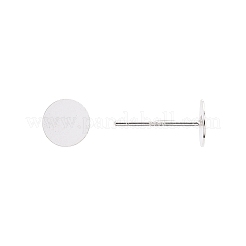 925スターリングシルバー製スタッドピアスパーツ  スタンプ925個付き  銀  11.5x6mm  ピン：0.8mm&nbsp;X-STER-T002-201S