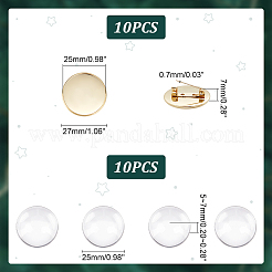 DIY Flat Round Blank Dome Brooch Making Kit&nbsp;DIY-UN0050-22G