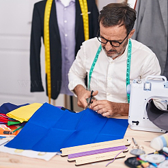 木製縫製クロスステッチ刺繍糸収納オーガナイザー  ボビンワインダー  アンティークホワイト  119x319x5.5mm&nbsp;DIY-WH0888-117