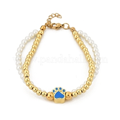 Brass Multi-strand Bracelets&nbsp;BJEW-M056-09G
