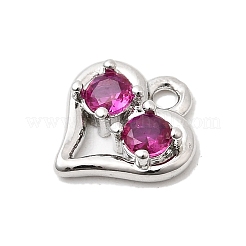 Brass Micro Pave Cubic Zirconia Pendants&nbsp;KK-L258-11P