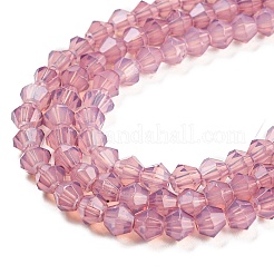 Baking Paint Transparent Glass Beads Strands&nbsp;DGLA-F029-J4mm-04