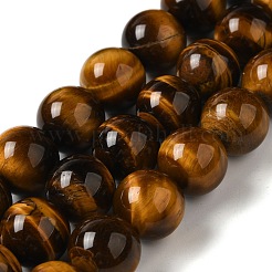 Nattural Tiger Eye Beads Strands&nbsp;G-GSR12mmC014-B