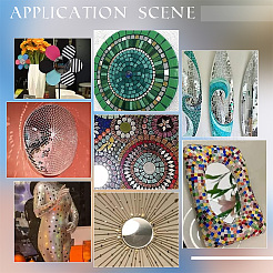 300Pcs Acrylic Self Adhesive Mirror Mosaic Tiles&nbsp;AJEW-PH0011-55