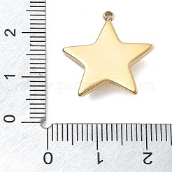 304ステンレスペンダント  星のチャーム  イオンプレーティング（ip）  18KGP本金メッキ  20.5x19x3.5mm  穴：1.4mm&nbsp;STAS-Z121-02G