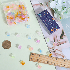 120個6色電気メッキガラスビーズ  谷の花  ミックスカラー  10x11x6.5mm  穴：1.2mm  20個/カラー&nbsp;EGLA-SC0001-14