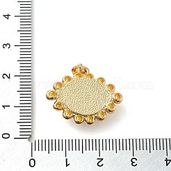 18KGP本金メッキ真鍮チャーム  アクリルと  ナザールボンジュウ  スチールブルー  19x23x7mm  穴：5x3.5mm&nbsp;KK-A198-06G