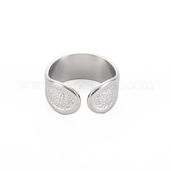 Non-Tarnish 304 Stainless Steel Word Love Open Cuff Ring for Women&nbsp;RJEW-S405-191P