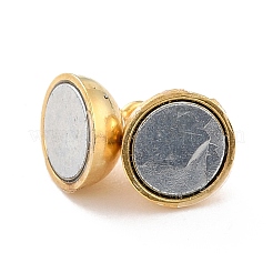 925スターリングシルバーマグネットクラスプ  ラウンド  ゴールドカラー  12x7x7x7mm  穴：1.5mm&nbsp;LS-STER-A001-02B-G