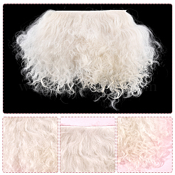 ウール人形ウィッグヘア  DIYの女の子のためのbjdメイキングアクセサリー  ベージュ  140x120x3mm&nbsp;DIY-WH0888-392B-01