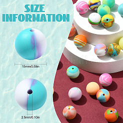 Round Silicone Focal Beads&nbsp;SIL-CJC0001-11A