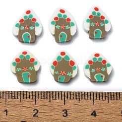 クリスマスのテーマ手作りポリマー粘土カボション  スノーハウス  オリーブ  11x10x2mm  約50000個/1000g&nbsp;CLAY-M005-20