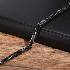 ステンレス鋼ビザンチンチェーンブレスレット  アンティークシルバー  7-1/8~9-1/8インチ（18~23cm）&nbsp;PW-WG5A3D1-01