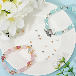 6Pcs 3 Colors 925 Sterling Silver Crimp Beads&nbsp;FIND-BBC0004-70