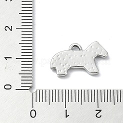 変色防止304ステンレススチールペンダント  馬のチャーム  ステンレス鋼色  10.5x18.5x2mm  穴：1.5mm&nbsp;STAS-L022-449P