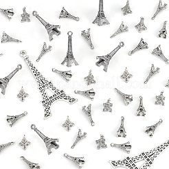 98Pcs 3 Style Tibetan Style Alloy Pendants&nbsp;TIBEP-NB0001-28