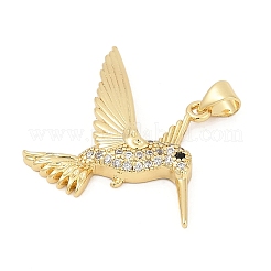 Brass Micro Pave Cubic Zirconia Pendants&nbsp;X-KK-U058-26G