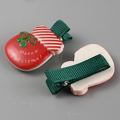 Cute Christmas Acrylic Alligator Hair Clips&nbsp;PHAR-WH0013-03F