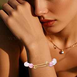 6Pcs Adjustable 304 Stainless Steel Wire Cuff Bangle Making&nbsp;MAK-BBC0001-24A-G