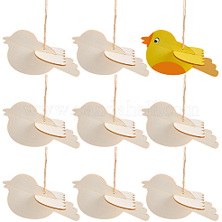 24Pcs 2 Styles Bird Unfinished Blank Wooden Pendants Set for Painting Arts&nbsp;WOOD-SP0001-66