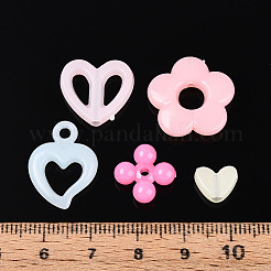 プラスチックビーズ  模造ゼリー  混合図形  ミックスカラー  5.5~23.5x5.5~21.5x3.5~11mm  穴：1.2~4mm  約1282個/500g&nbsp;KY-N026-02
