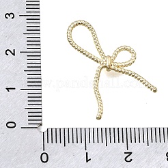 合金ペンダント  編み込みリボンのチャーム  ゴールドカラー  26x16.5x2.5mm  穴：10x4.5mm&nbsp;AL-CBA31C4-05G