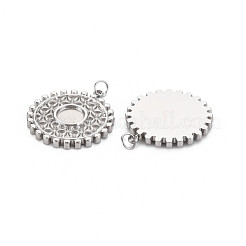 304 Stainless Steel Pendant Enamel Settings&nbsp;STAS-N097-195P