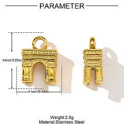 304 Stainless Steel Charms&nbsp;STAS-OY003-72G