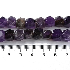 Natural Amethyst Star Cut Round Beads Strands&nbsp;G-M418-C01-01