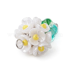 Glass Seed Beaded Flowerpot Pendants&nbsp;PALLOY-MZ00520-02