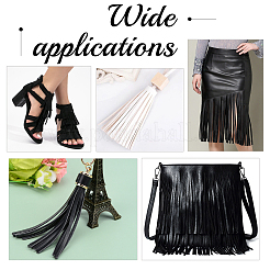 2M 2 Colors Faux Leather Fringe Trimmings&nbsp;DIY-GF0006-33