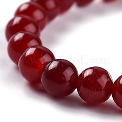 Dyed Natural Jade Beads Stretch Bracelets&nbsp;BJEW-G633-B-13