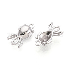 304ステンレススチールチャーム  変色防止  金魚のチャーム  ステンレス鋼色  13x7x3mm  穴：1.4mm&nbsp;STAS-T067-91P