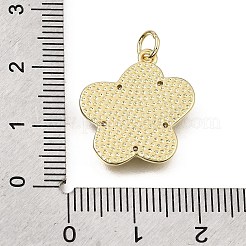 Brass Micro Pave Clear Cubic Zirconia Pendants&nbsp;CU-CBAF50C-08G