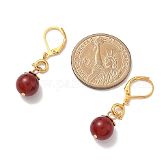 3 Pairs Brass Round Leverback Earrings&nbsp;EJEW-JE06597