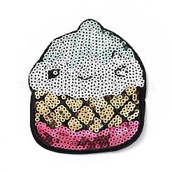 Summer Food Theme Polyester & Sequin Embroidery Cloth Iron on Patches&nbsp;PATC-WH0001-125