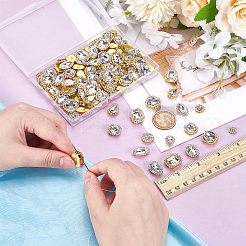 100Pcs 10 Style Sew on Rhinestone&nbsp;FIND-FG0004-75