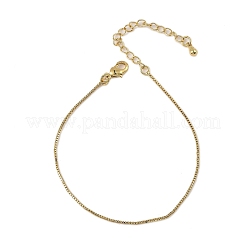 Rack Plating Brass Box Chain Bracelets for Women&nbsp;BJEW-G735-02G