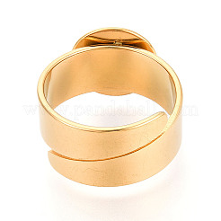 304 Stainless Steel Ring Base Findings&nbsp;STAS-N122-02A-G