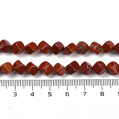 天然石レッドジャスパービーズ連売り  キューブ  7.5~8.5x6.5~8.5x5.5~6.5mm  穴：0.7mm  約52~56個/連  15.16~15.87''（38.5~40.3センチメートル）&nbsp;G-A257-A22-01
