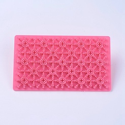 食品級プラスチッククッキー印刷金型  DIYビスケットベーキングツール  スター  ピンク  122x72x20mm&nbsp;DIY-K009-53A