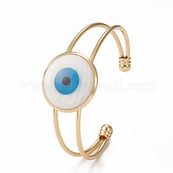Rack Plating Brass Cuff Bangles&nbsp;BJEW-E071-02G